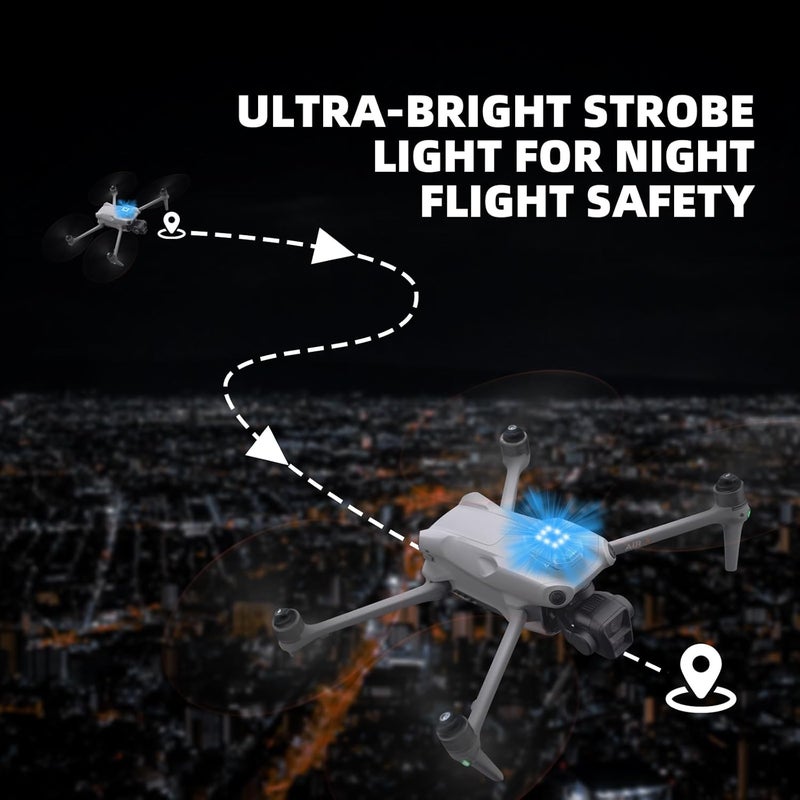 HeiyRC ضوء وميض LED لاسلكي للطائرات بدون طيار، ضوء طيار مضاد للتصادم عالي السطوع، ضوء إشارة ليلية لـ DJI Air 3S، Avata 2، Mini 4 Pro، Neo، Air 2، Mavic 3 - Image 3